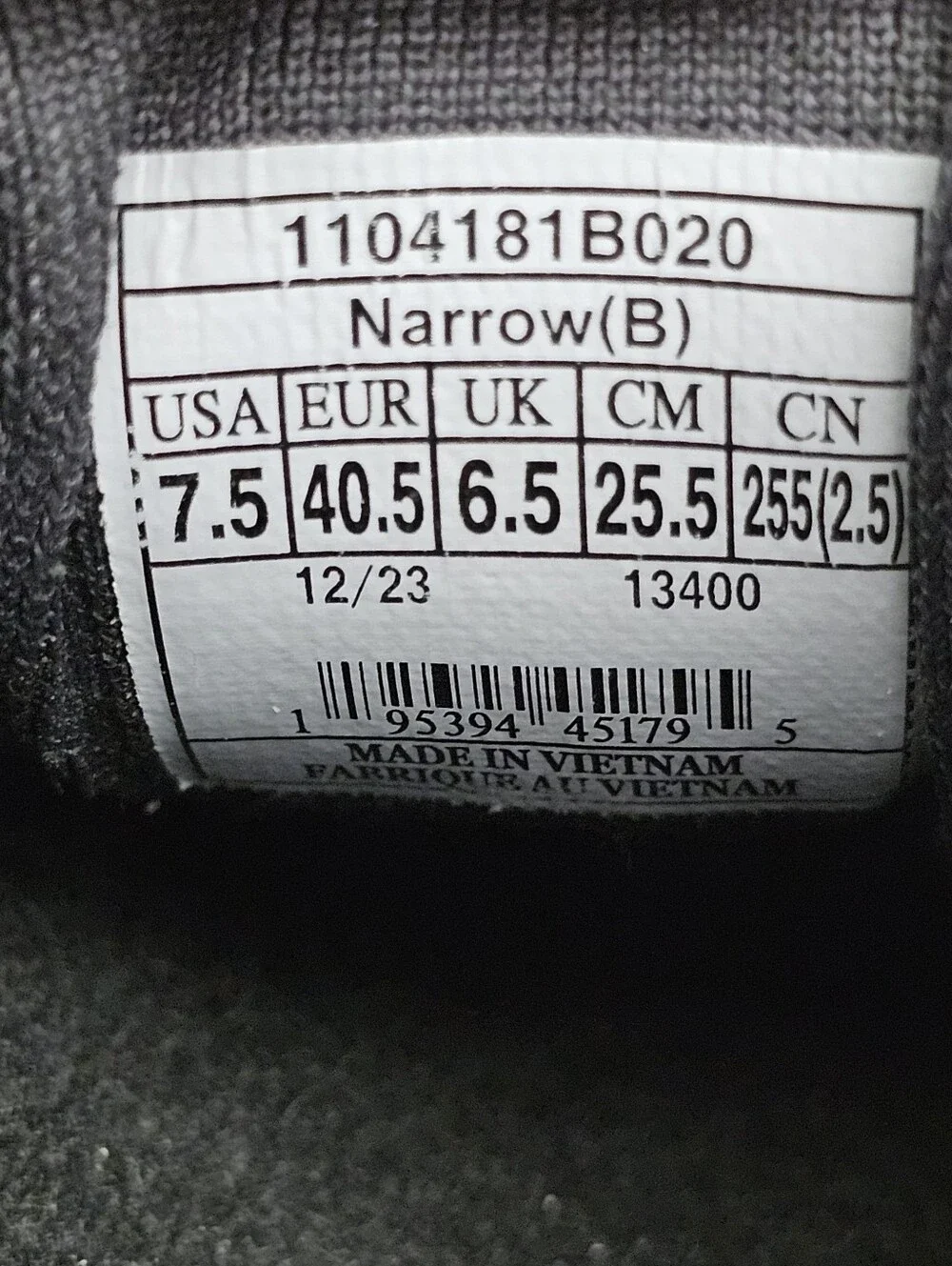 Brooks Ghost 16 Mens 7.5 Narrow Black Running Shoes 1204071D020 Sneakers